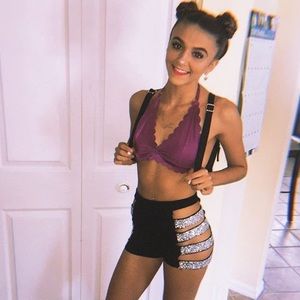 Black Faux Leather Mini BackPack